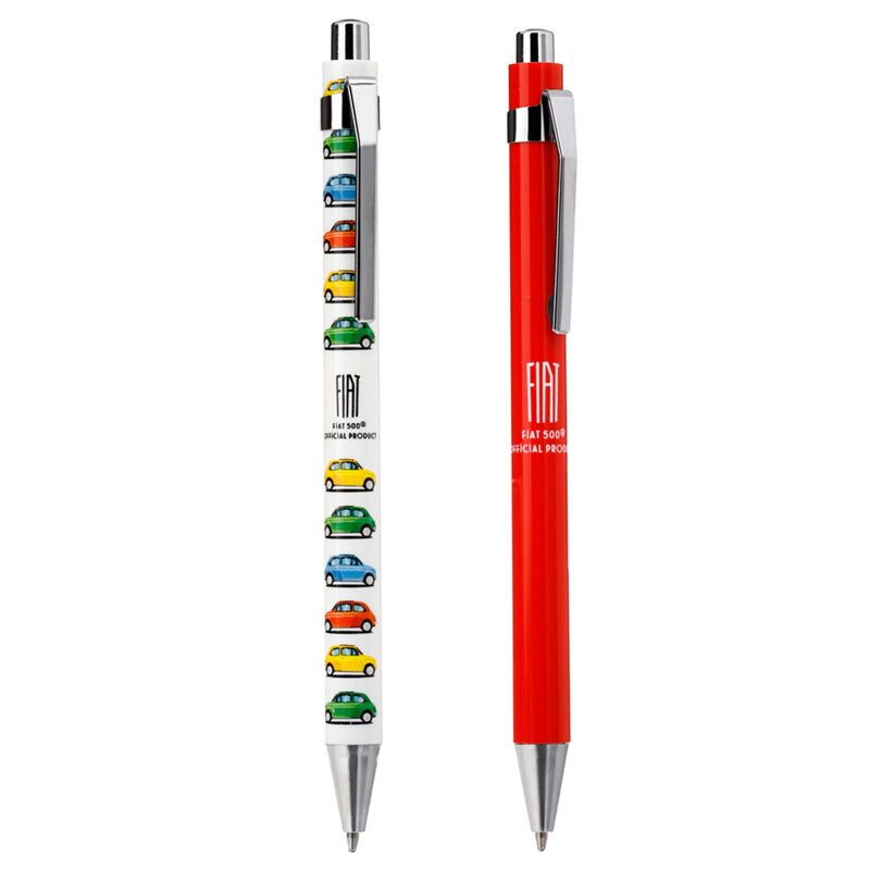 Set de stylos rétro Fiat 500 duo noir