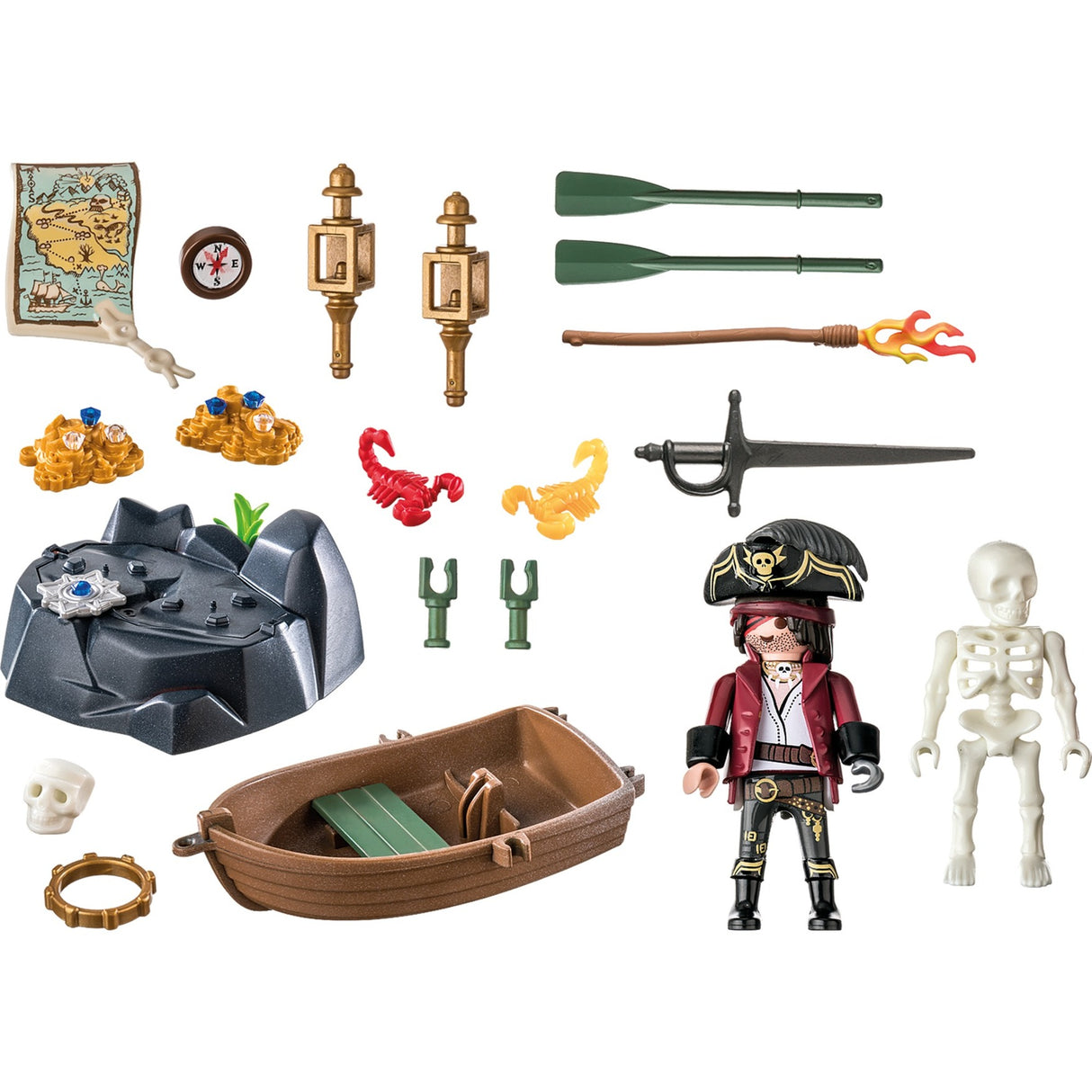 Playmobil Starterpack Pirate avec bateau à rames 71254