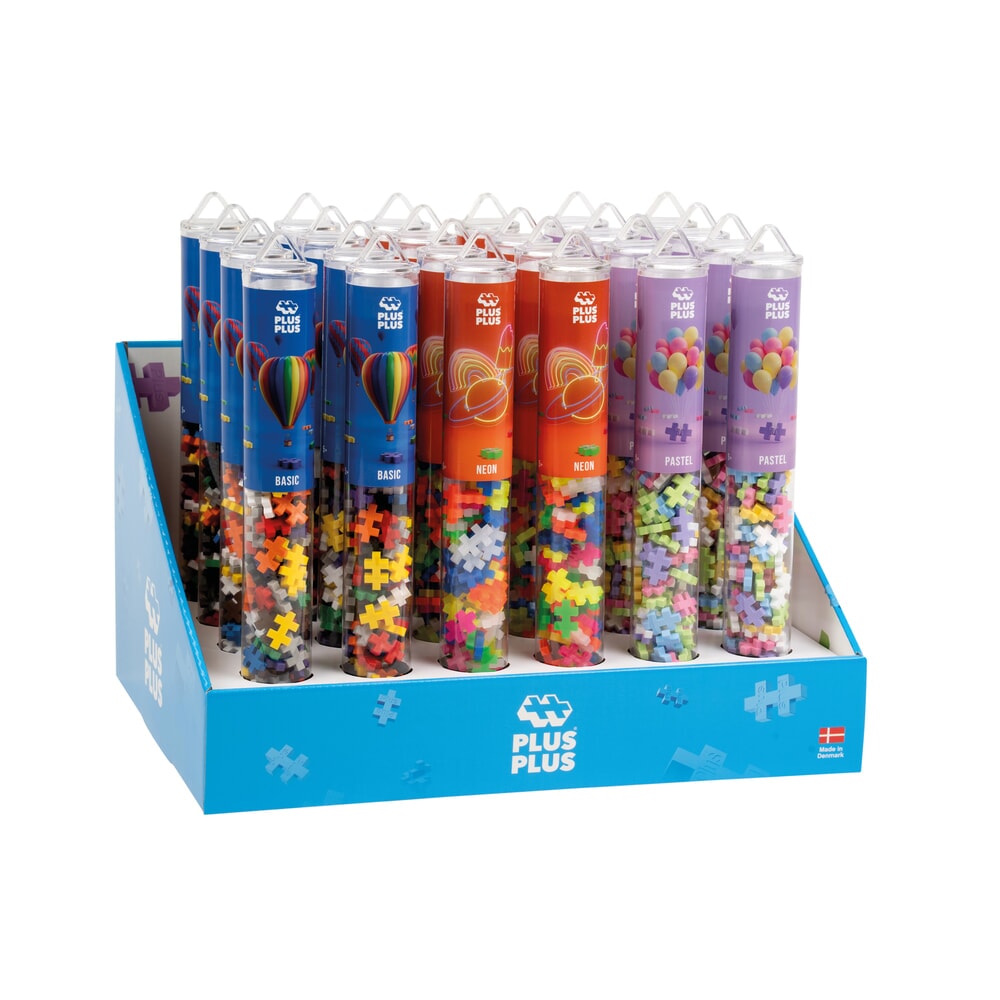 Mélange de couleurs classique Plus Plus : présentoir 24 tubes plus-plus (7233)