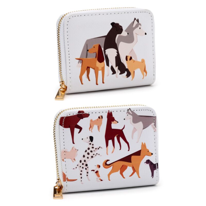 Portefeuille zippé rond chien Barks - petit