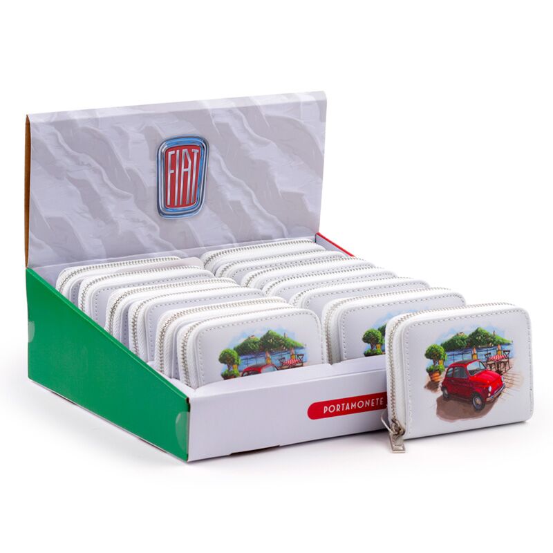 Portefeuille zippé rond Fiat 500 - petit