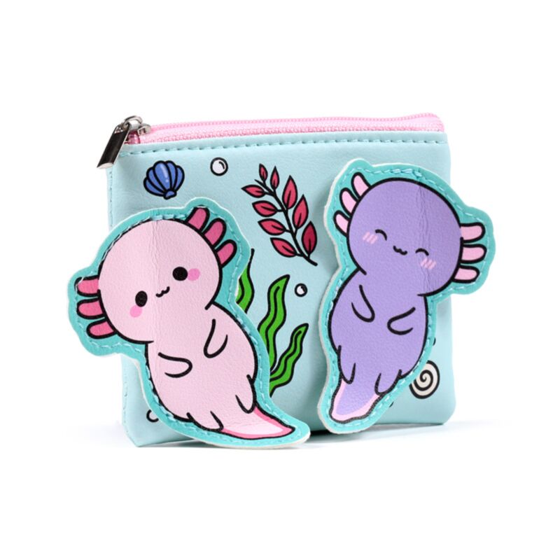 Maddie l'axolotl adore son portefeuille