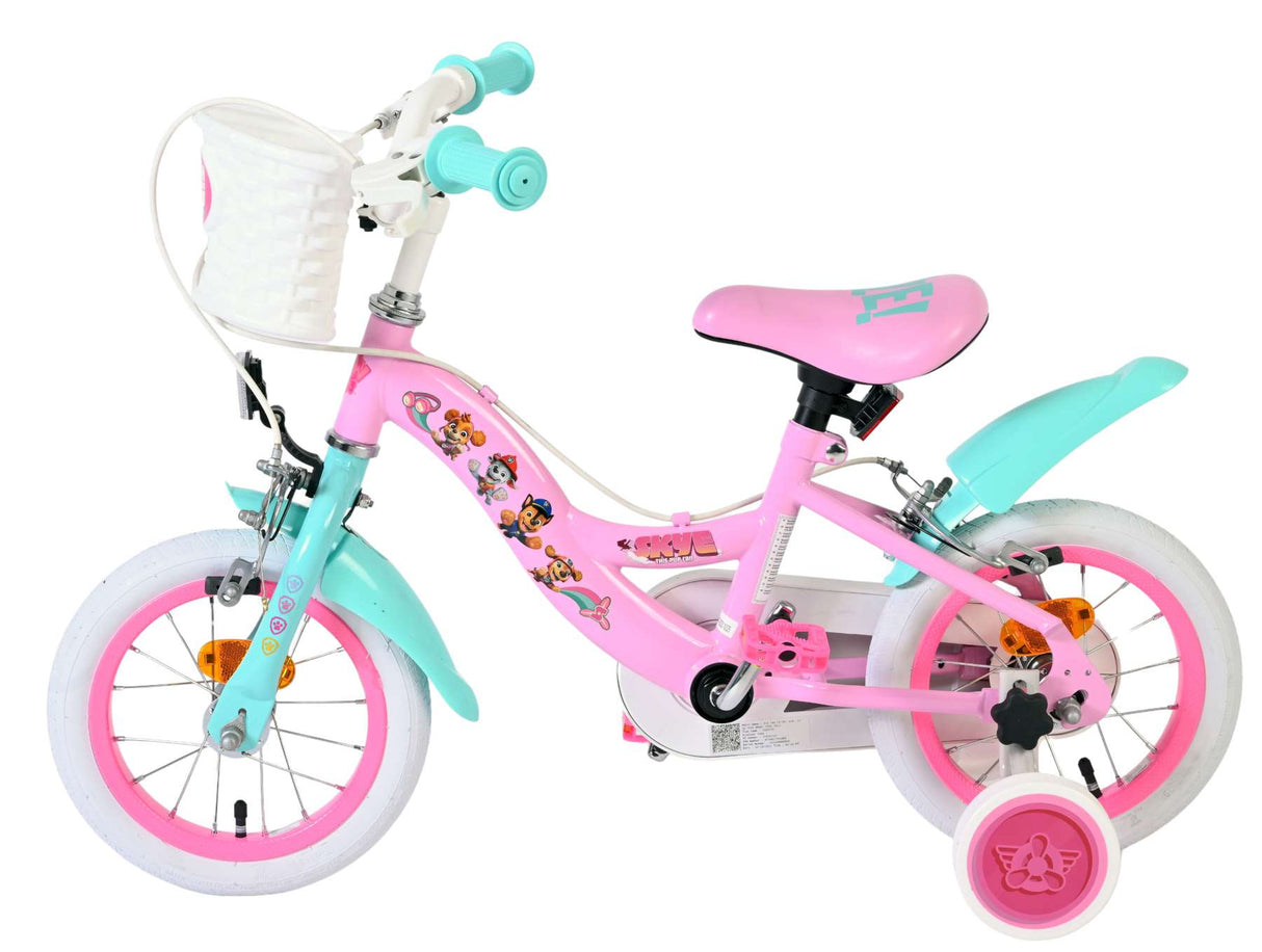 Vélo pour enfants Paw Patrol - filles - 12 pouces - rose - deux freins à main