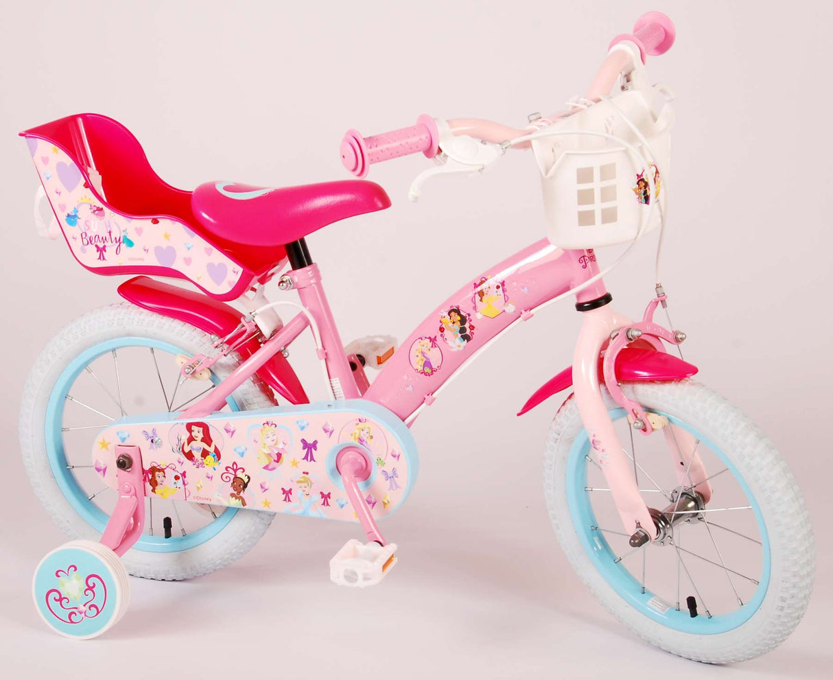 Disney Princess Children's Bike Girls 14 pouces rose deux freins à deux mains