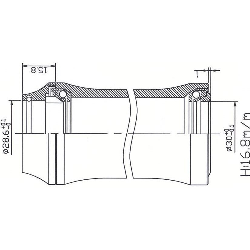 Tecora Ball Head Set 1 1 8 pouces CART 45X45 INTÉGRÉE.30.0 Black