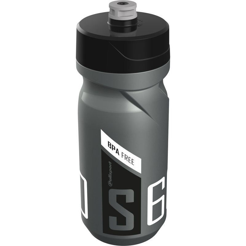 Polisport Bidon S 600ml Silver Black Blanc