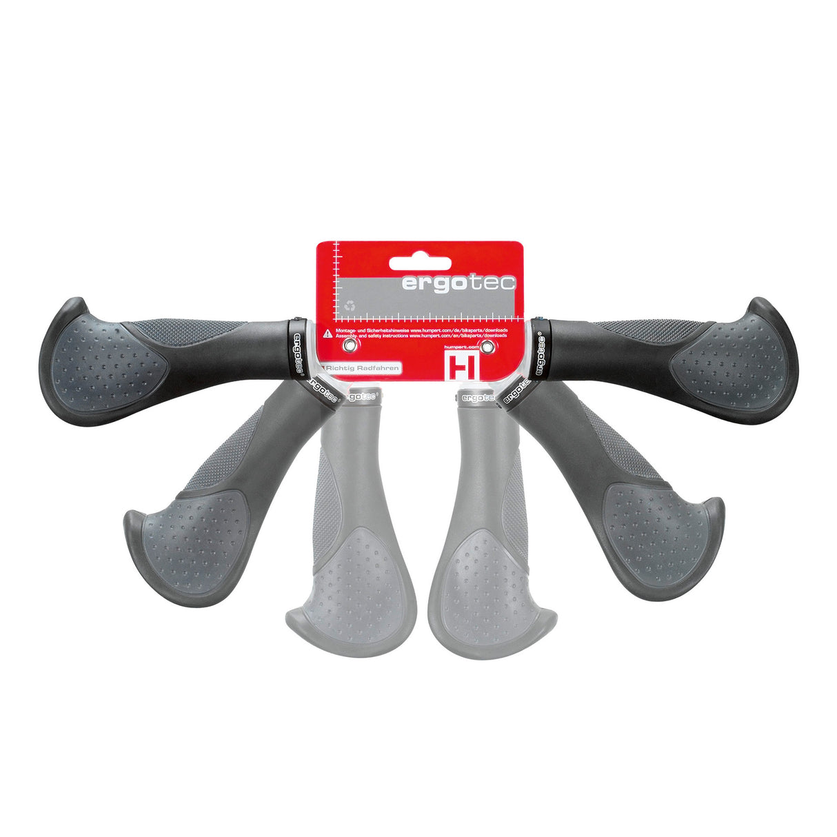 Ergotec jeu de poignées frisco 140 140mm gel caoutchouc noir gr