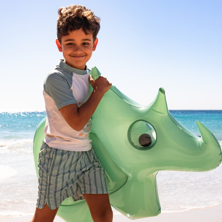 Dinosaure | matelas pneumatique de luxe dino vert