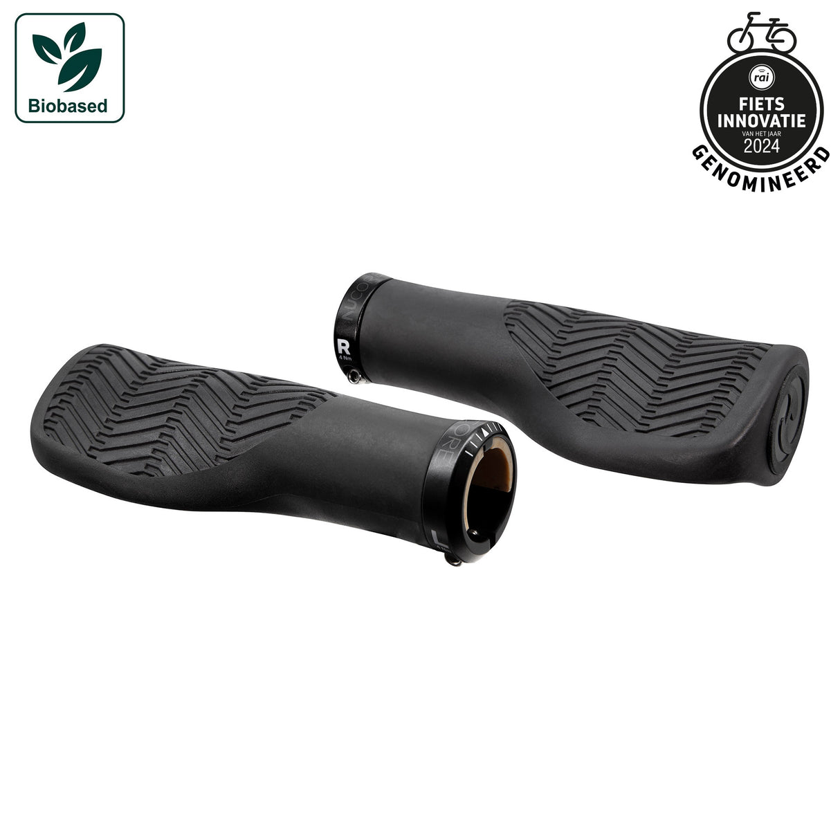 Herrmans jeu de poignées nucore town wave 130 130mm noir