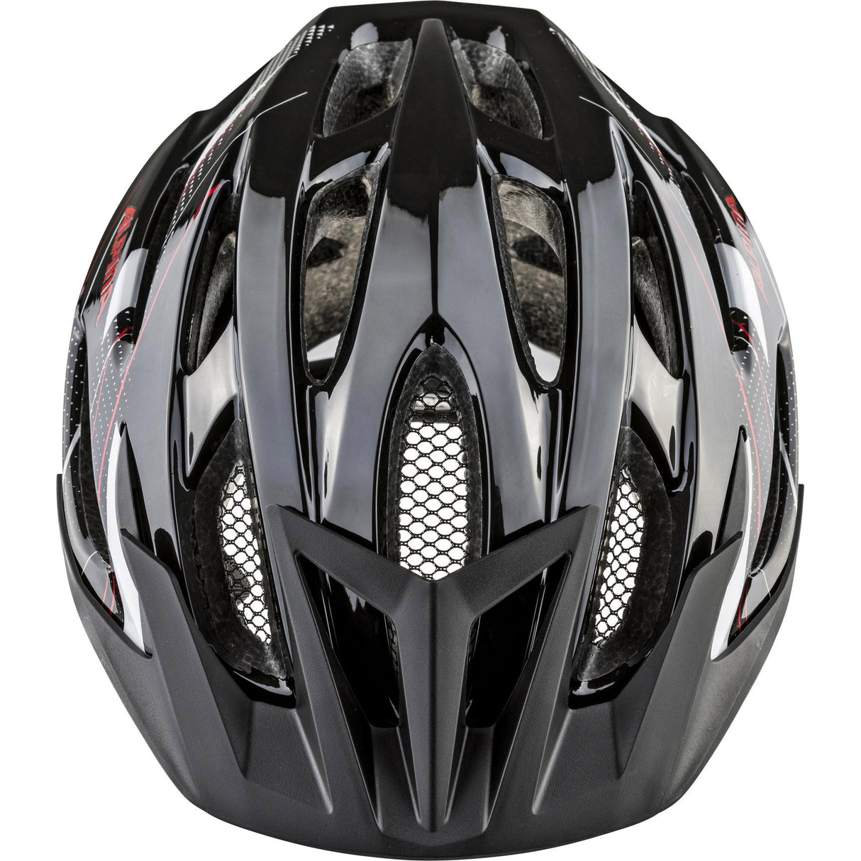 Alpina casque vtt sport vtt17 54-58 noir brillant blanc rouge