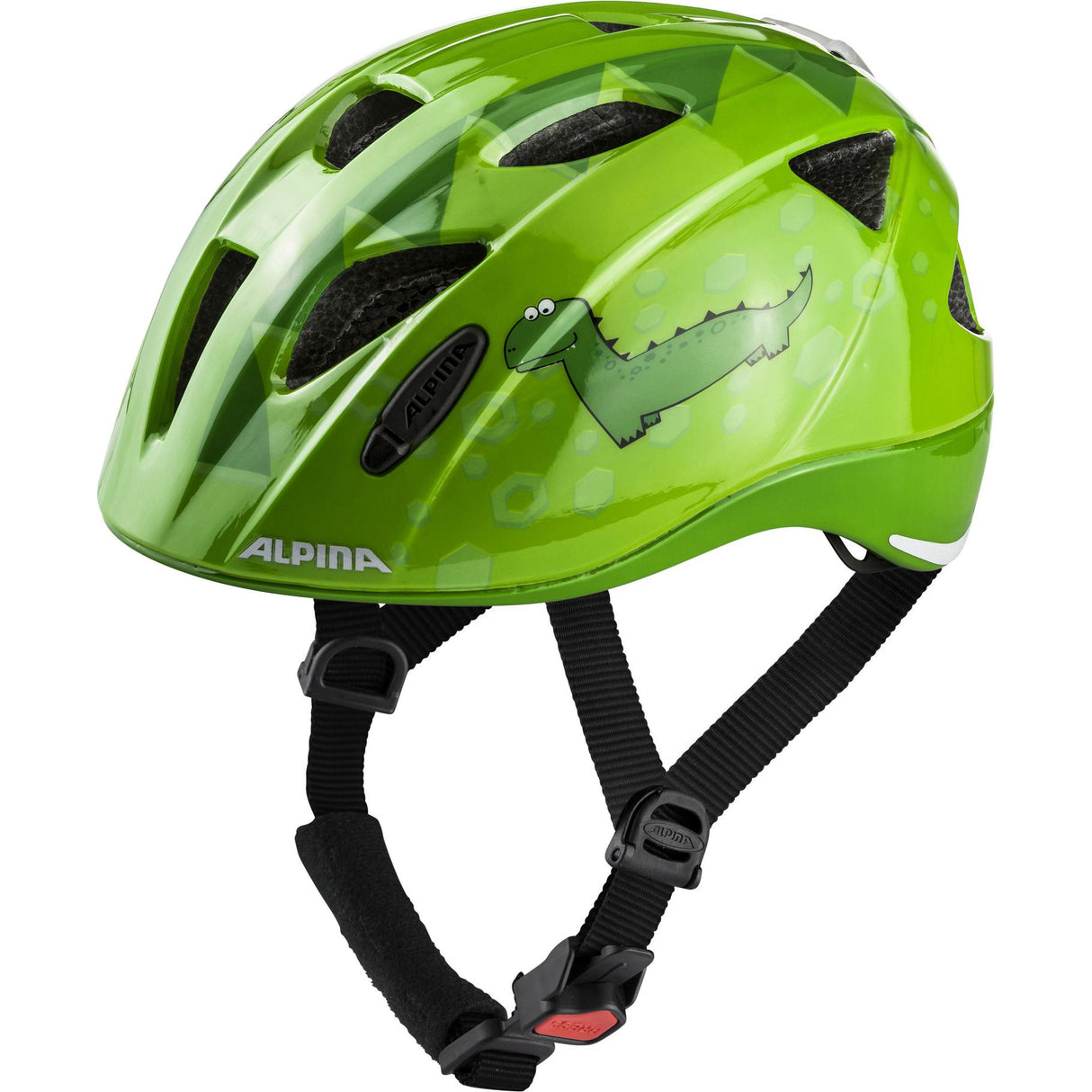 Alpina sports casque enfant ximo flash vert dino 45-49 brillant