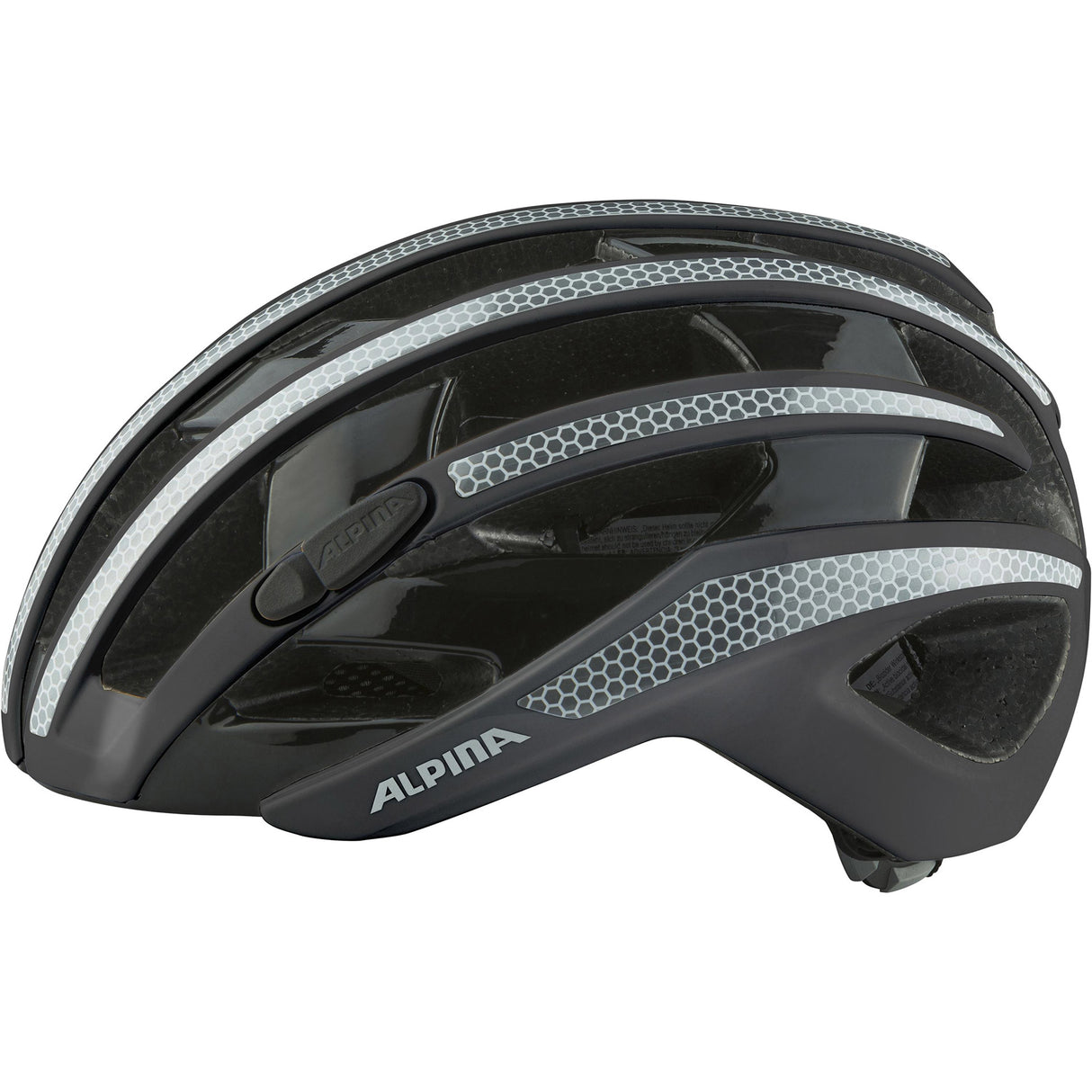 Alpina casque de course sportif ravel réfléchissant 51-56 noir brillant