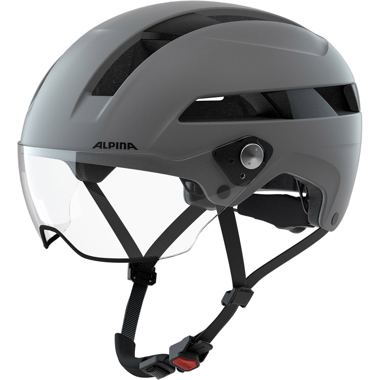 Alpina sports casque urbain soho visière 51-56 gris mat