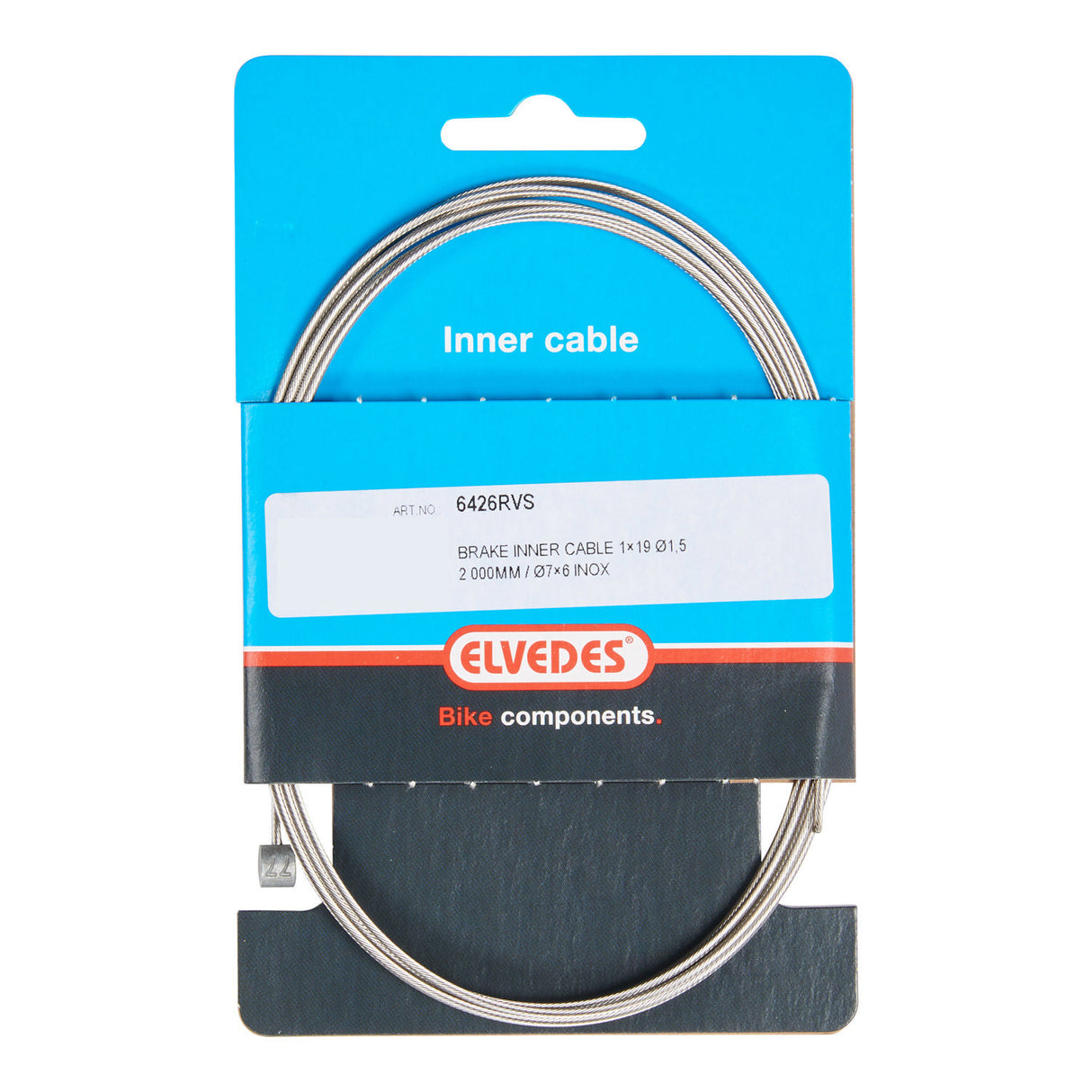 Elvedes Rem Binnenkabel 2000 mm en acier inoxydable T-nippel (10e)