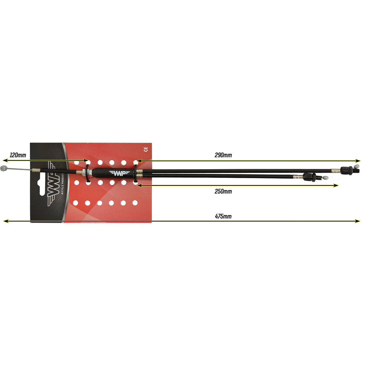 VWP BMX au-dessus du câble de frein Cpl. M Stelb. 475 mm Black Freestyle
