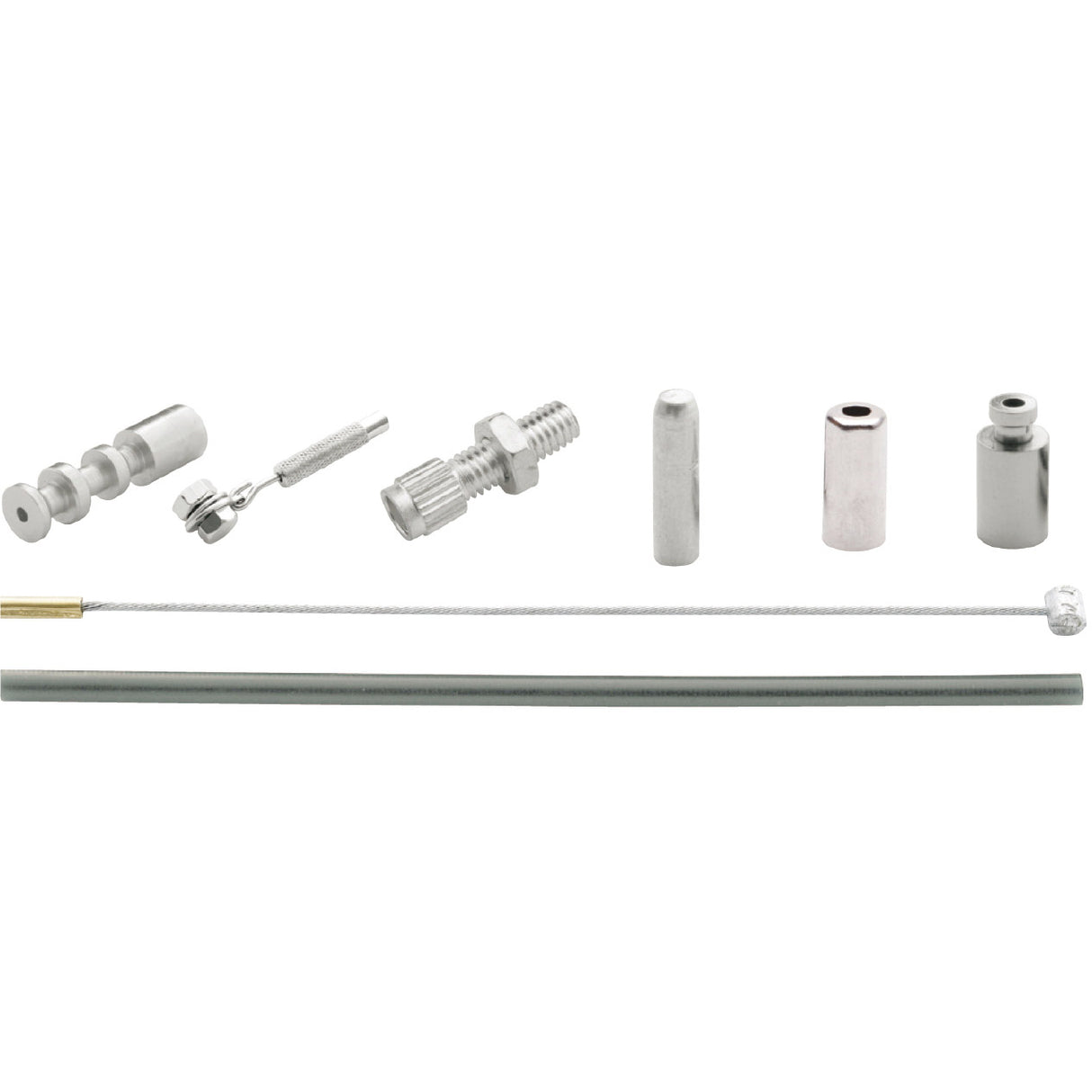 Ensemble de câbles d'engrenage Elvedes 1700 2250 mm Universal Sturmey Archer en acier inoxydable - Silver (sur carte)