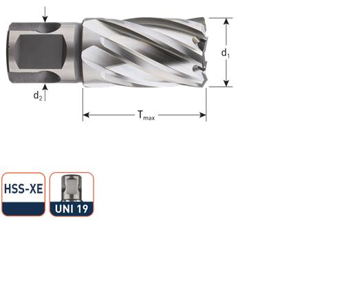 Rotec carottier hss-xe silver-line 46,0mm sl30