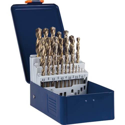 Jeu de forets hélicoïdaux Rotec 1-13x0,5mm hss-co 25 pièces série 111