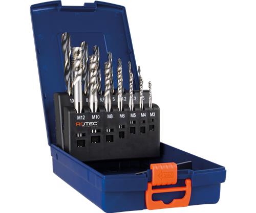Rotec 7+7 pièces. cass. taraudage machine aveugle 35° + perçage de précision - 900.2008c - 900.2008c