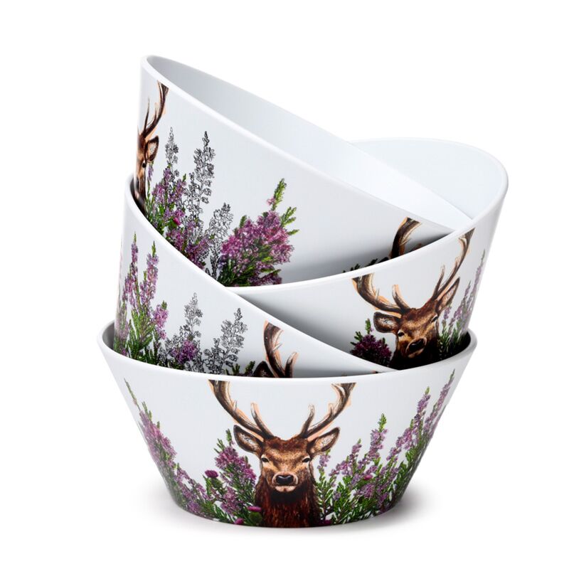 Ensemble de 4 bols de pique-nique en rpet durable cerf sauvage