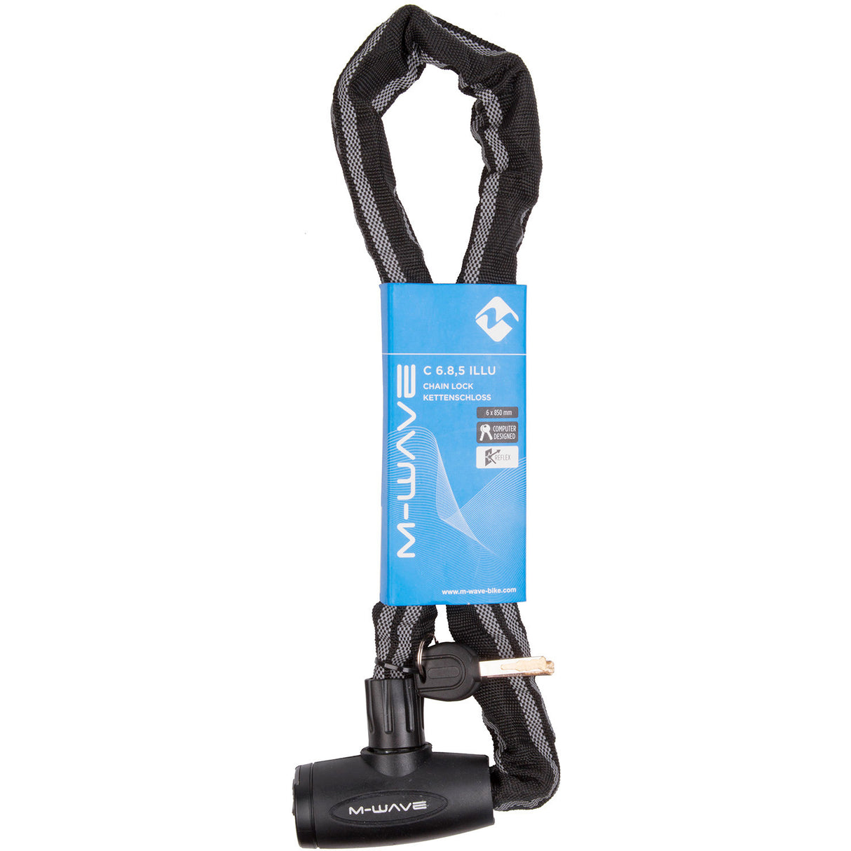 M-Wave Chain Lock Smart Cat 6x85 cm Black Grey