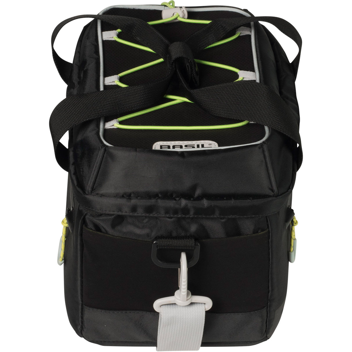 Basil Miles Trunkbag - Sac à bagages noirs sportifs pour fonds sportifs - 7L - Lime noire