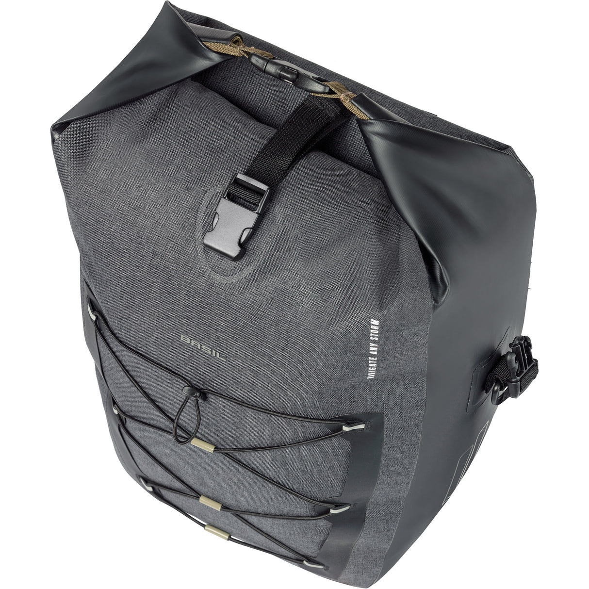 Basil Navigator Storm Mik Side Bicycle Sac - Sac à vélo sportif et fonctionnel - noir - 100% étanche