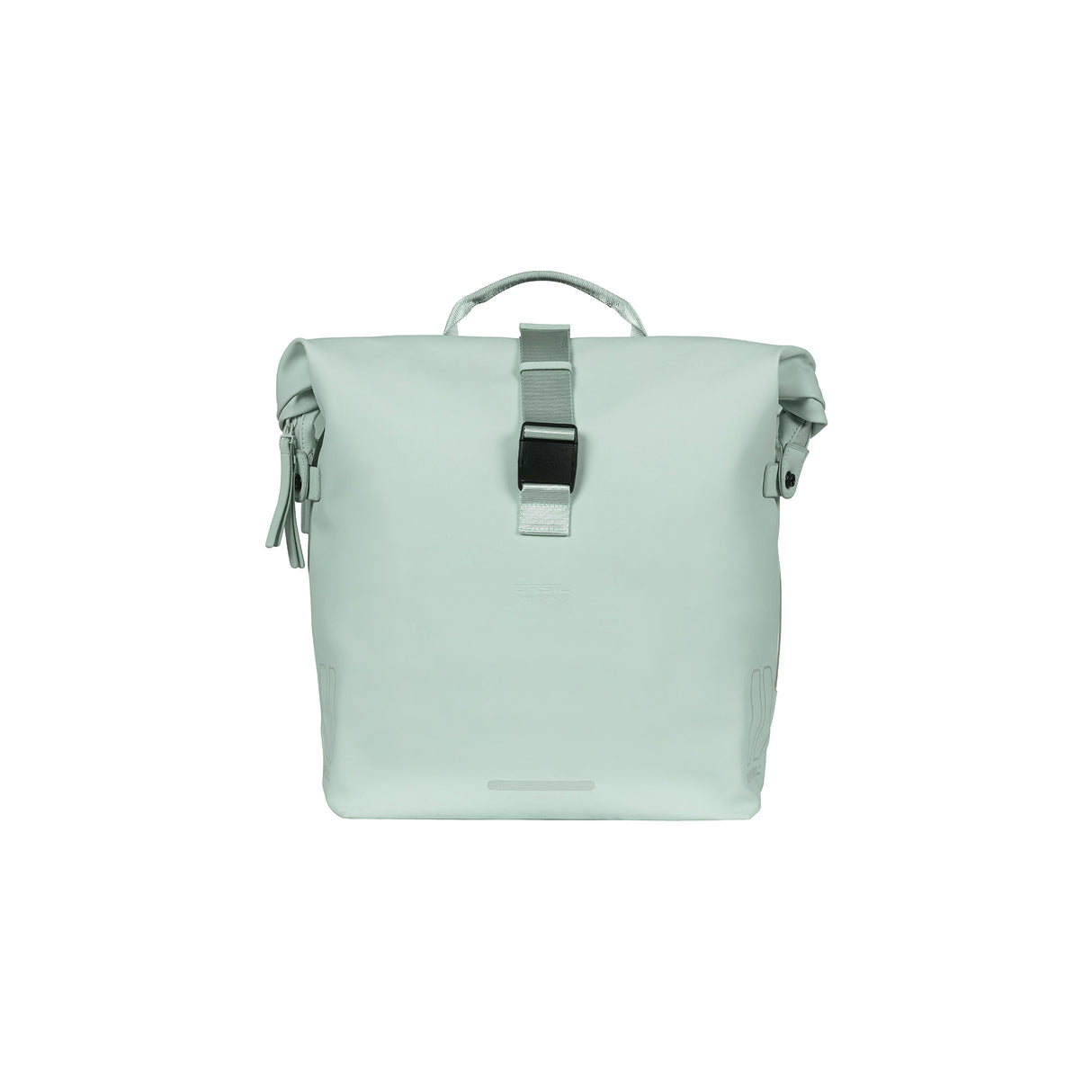 Basil Soho Double Bicycle Bag Nordlicht Mik Pastel Groen, étanche, 41L, éclairage LED