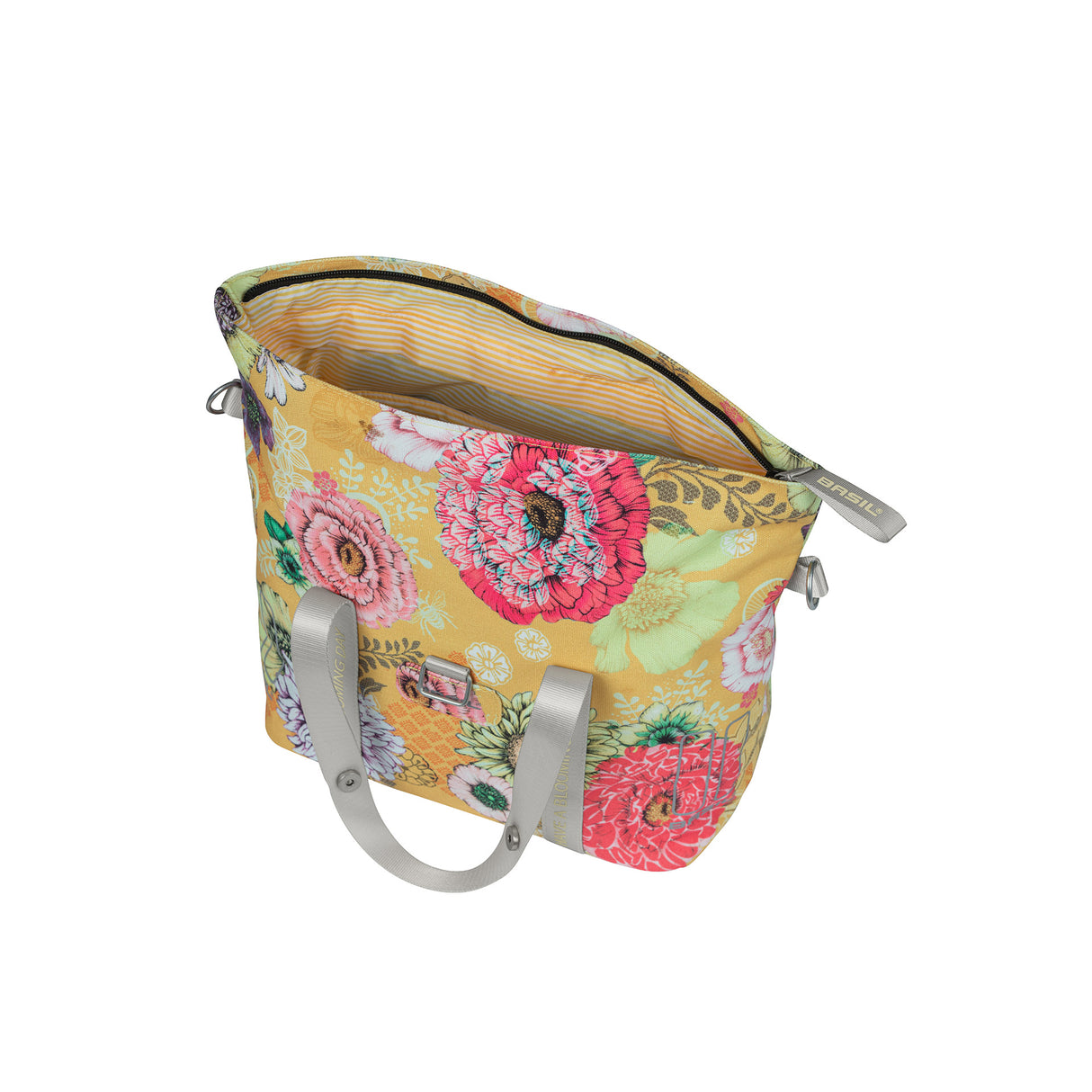Basil Bloom Field Mik FietShandbag - Geel, compact et durable - 8-11L