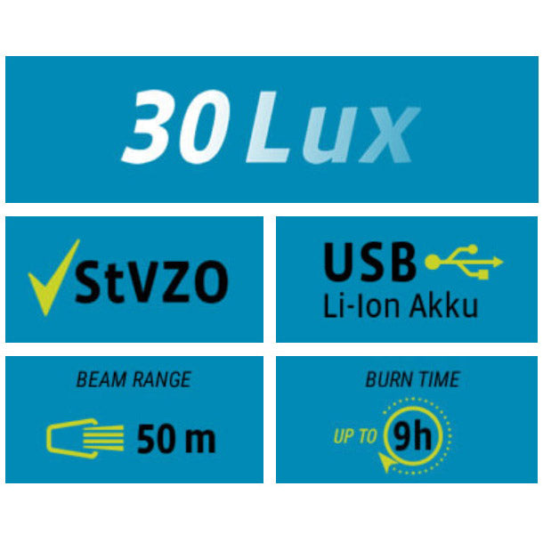Ensemble d'éclairage VDO Eco Light M30 USB + ROUGE USB