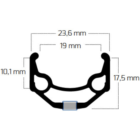 Bobike ryde jante zac 19 28 622 36g 14g cnc alu argent