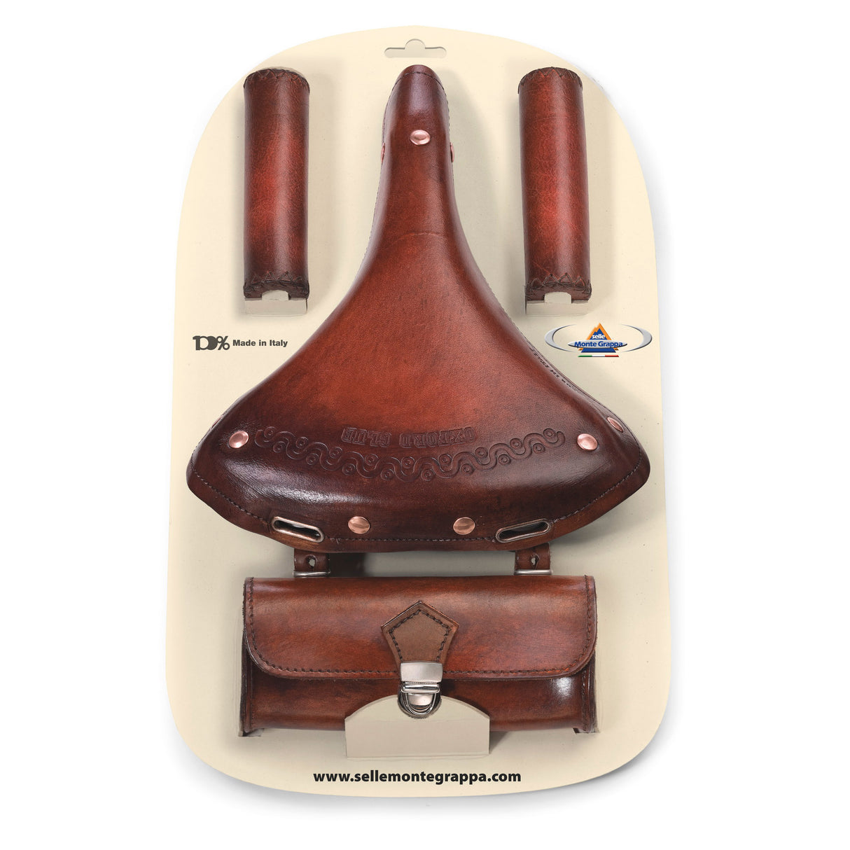 Selle Monte Grappa Monte Grappa Set Charleston Oxford 3 pièces en cuir D-Bruin