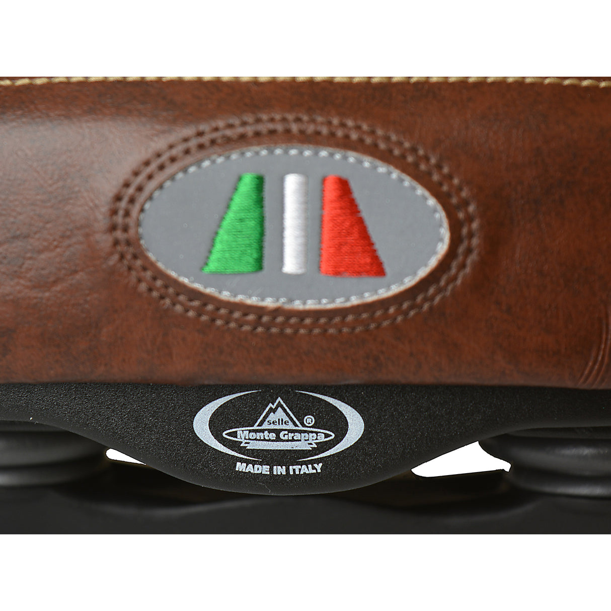 Selle Monte Grappa Monte Grappa Saddle Selva Man brun avec élastomère