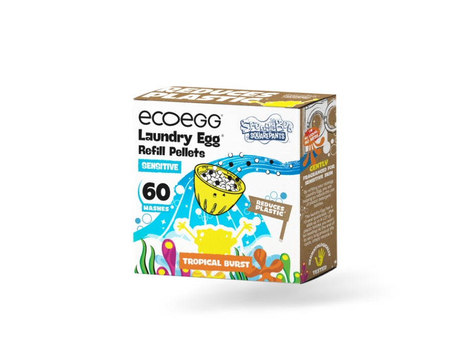 Ecoegg Refilling Washing Ball - Spongebob - Burst tropical - sensible - 60 buanderies