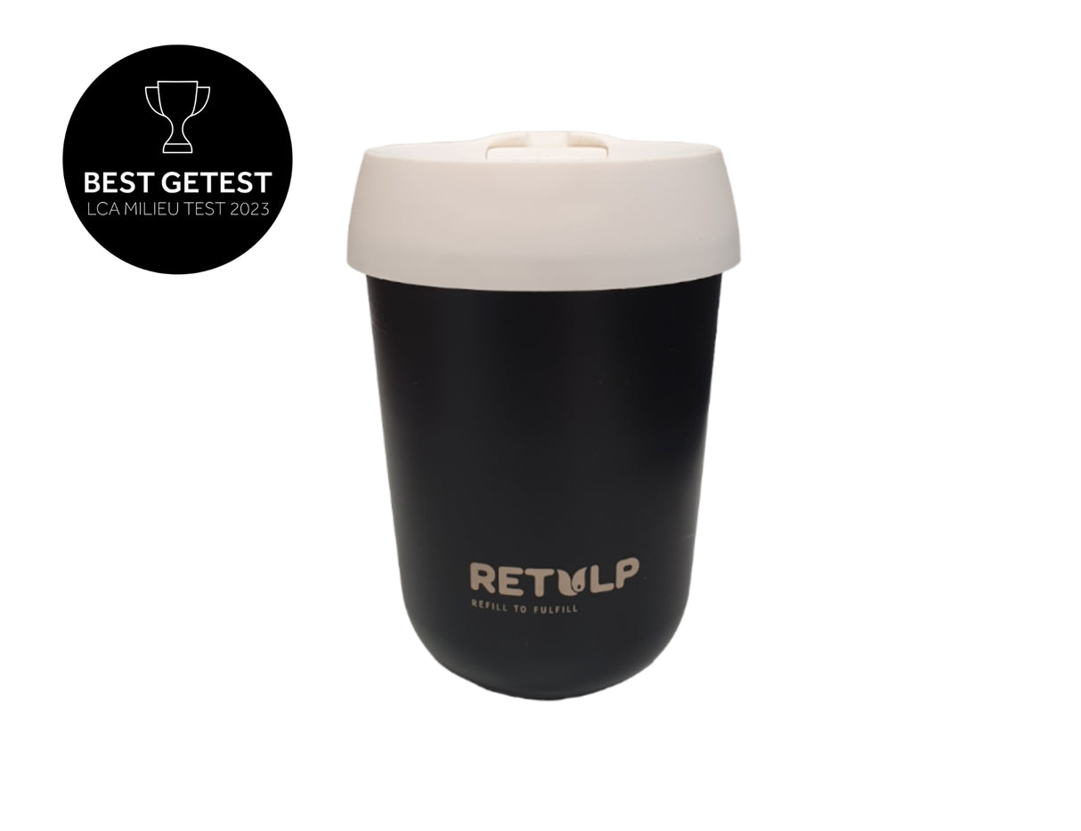 Tasse de café relâcher - noir - blanc à la craie