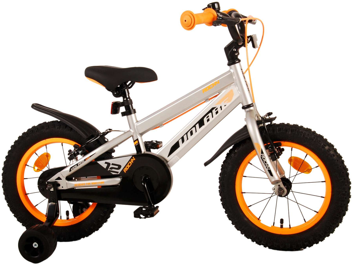 Volare Rocky Children's Bike Boys 14 pouces gris deux mains