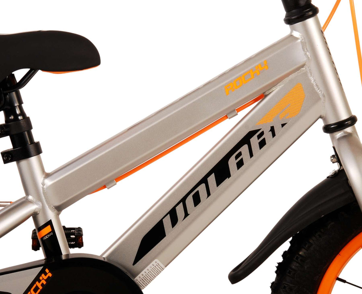 Volare Rocky Children's Bike Boys 14 pouces gris deux mains