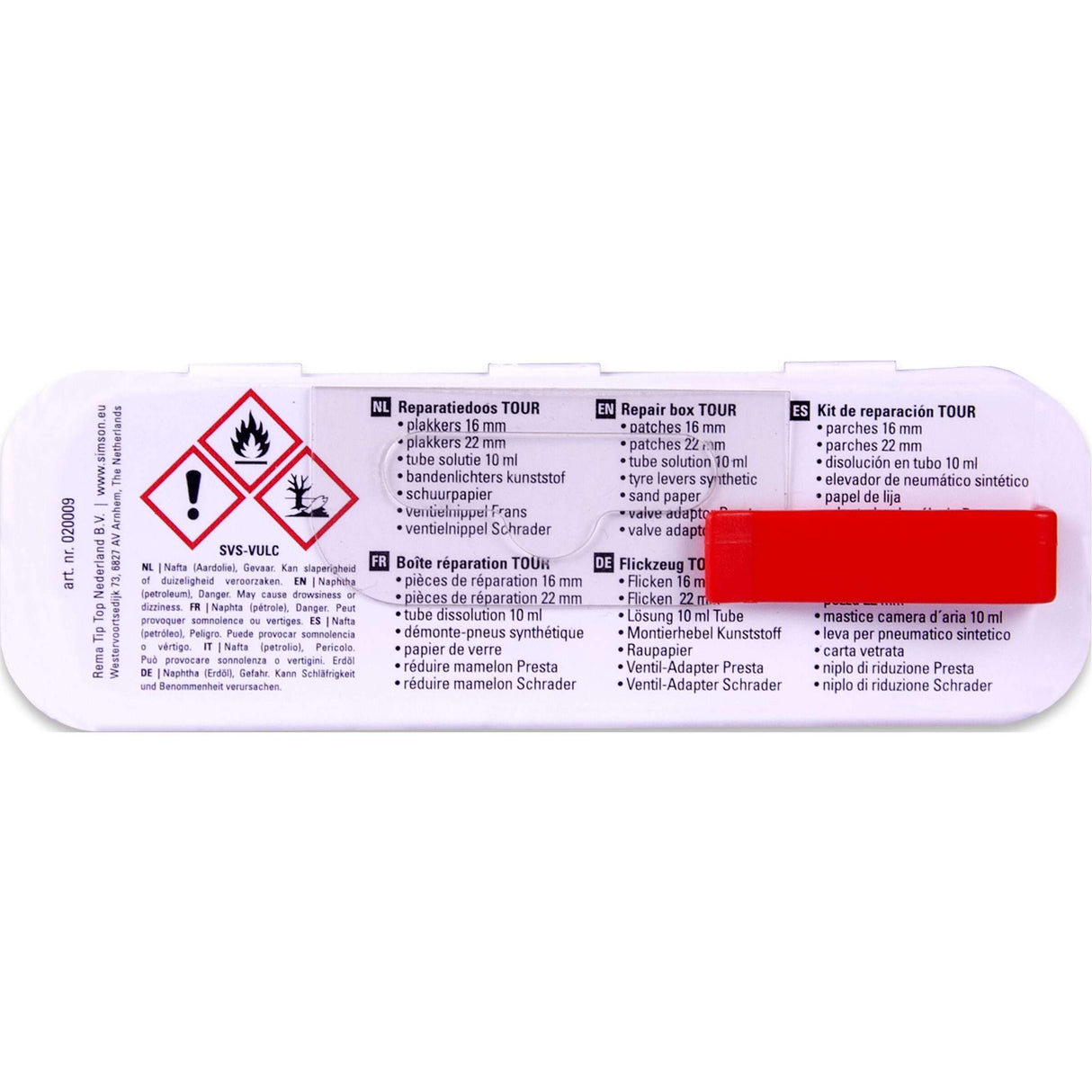 Visite de la boîte de réparation 11,5 cm en aluminium blanc rouge 15 pièces