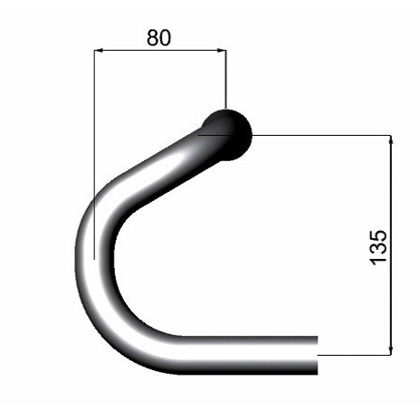 Guidon Deda spécial 26mm 44cm argent poli