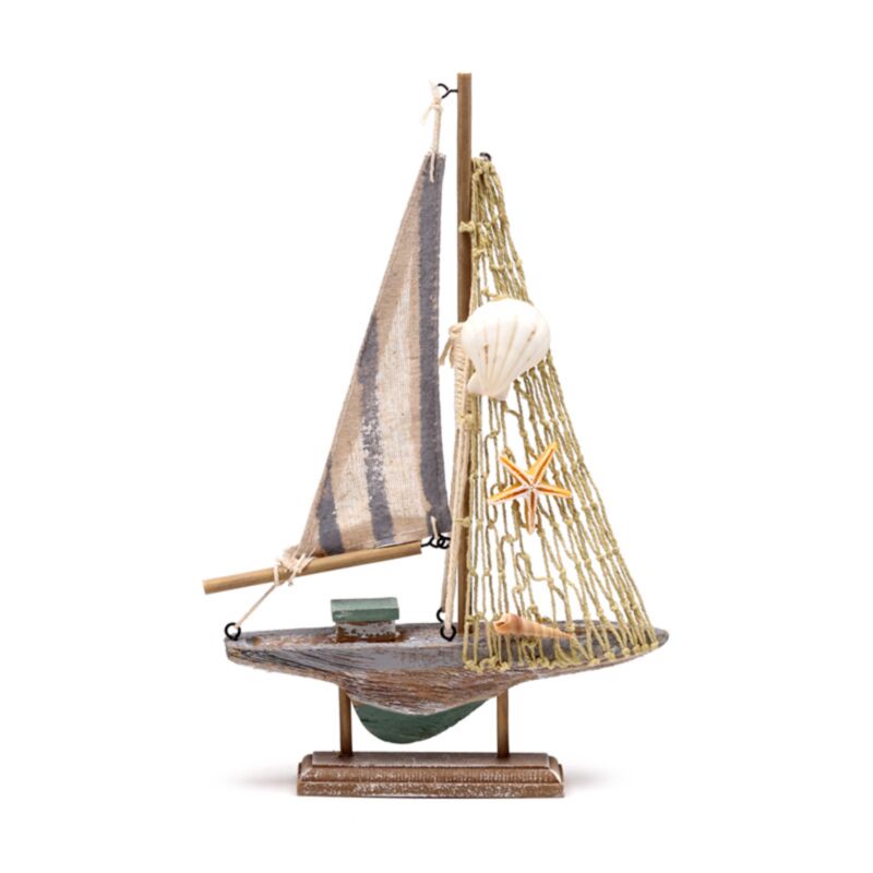 Souvenir de plage - tissu rayé voilier