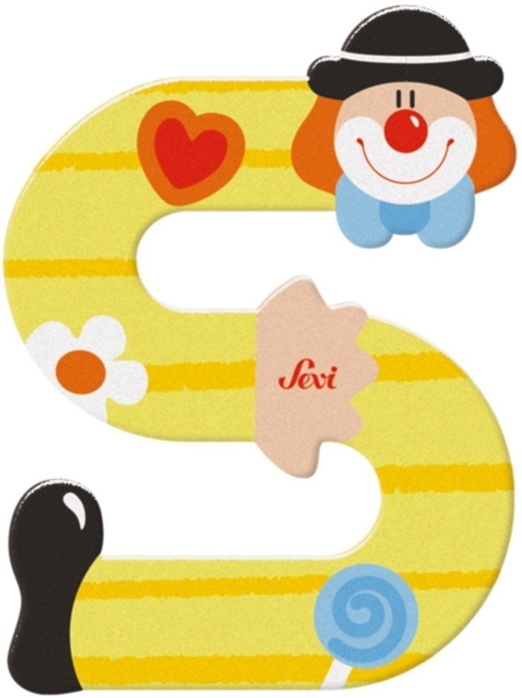 Sevi lettre clown s: 10 cm (81755)