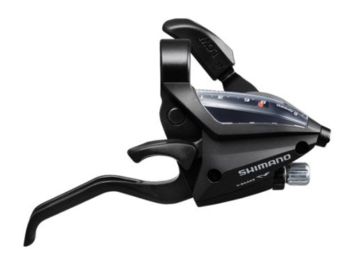 Manette de vitesse Shimano (droite) avec levier de frein 8 vitesses st-ef500 - 2 doigts - noir