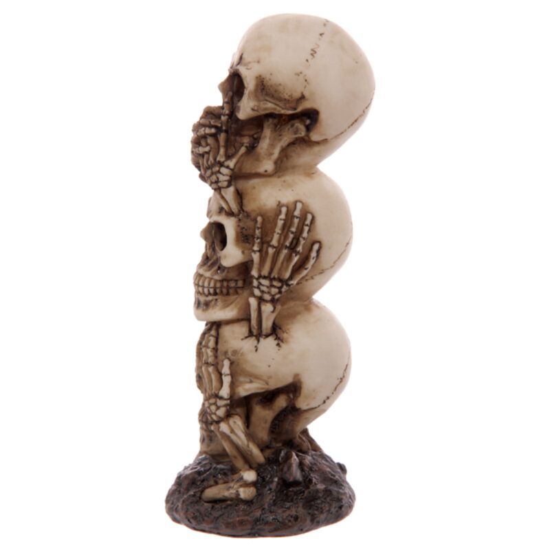 N’entendez aucun accessoire de maison totem de crâne maléfique