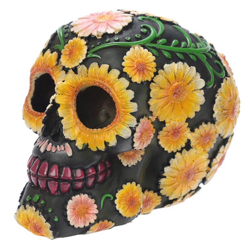Dia de los muertos accessoire de maison de marguerites de crâne mexicain