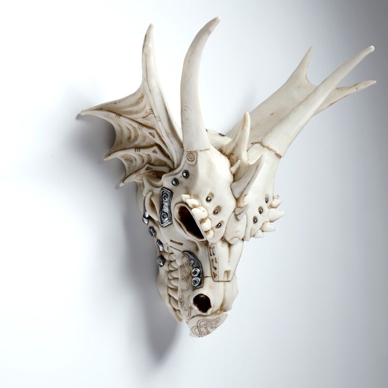 Accessoire de maison métallique de décoration de crâne de dragon