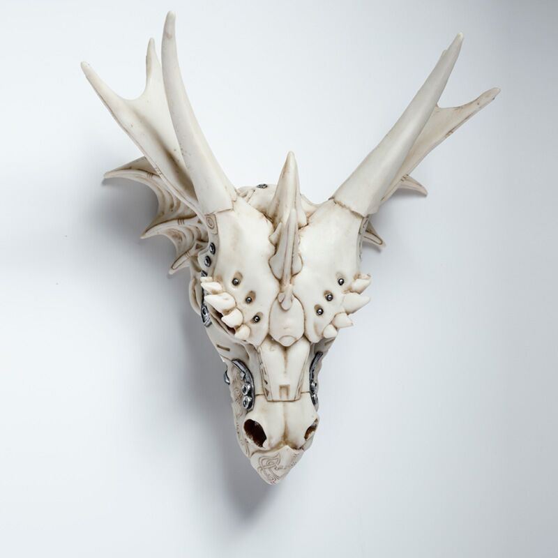 Accessoire de maison métallique de décoration de crâne de dragon