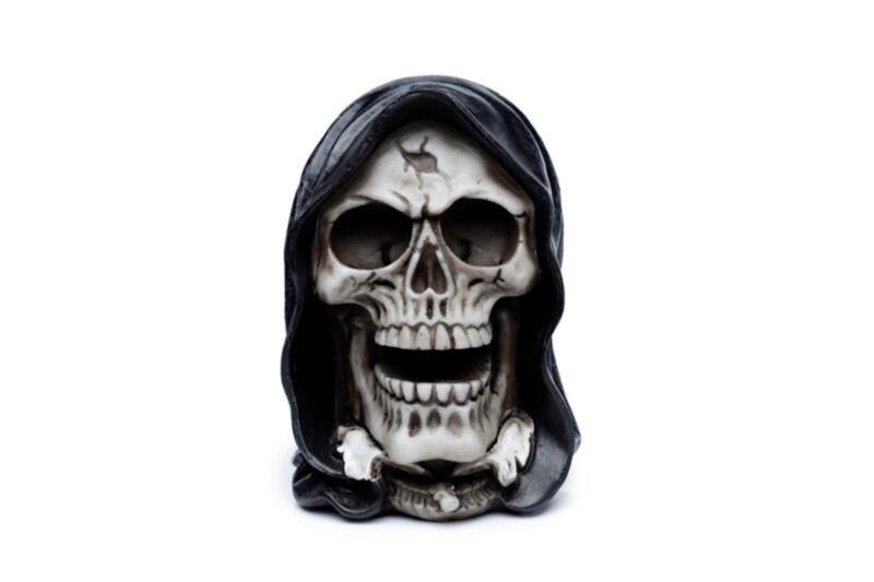 L'accessoire de maison tête de mort faucheuse