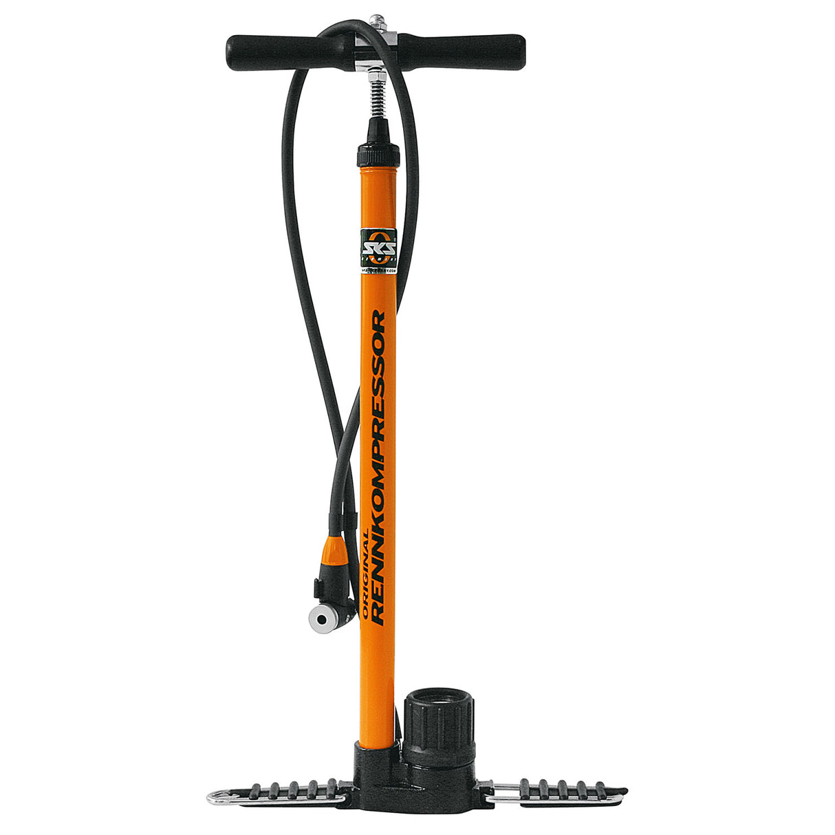 Pompe au sol SKS Rennompressor Multivalve 16bar ZW Oranje