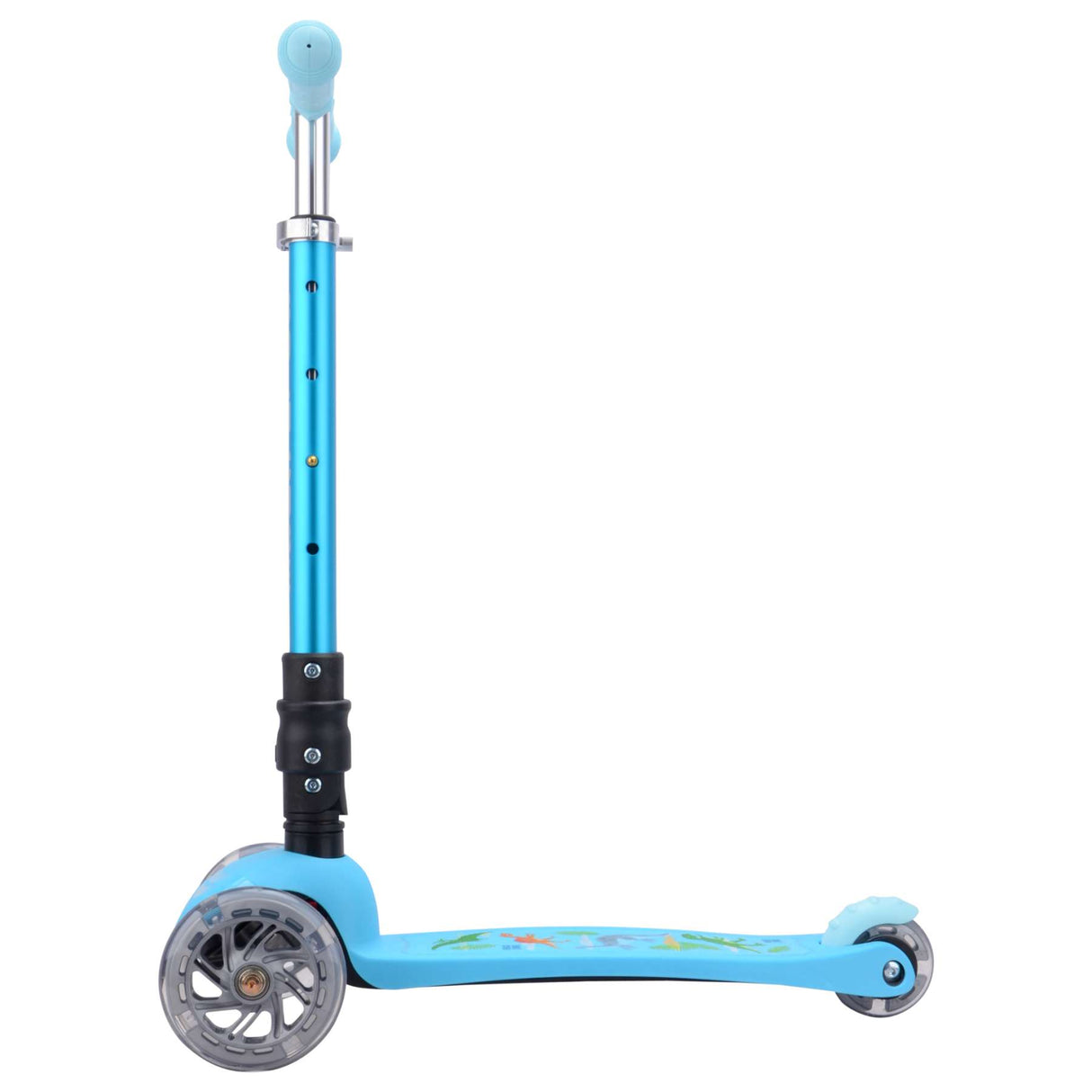 Trottinette à trois roues Boldcube Teeny Fold - bleu dinosaure