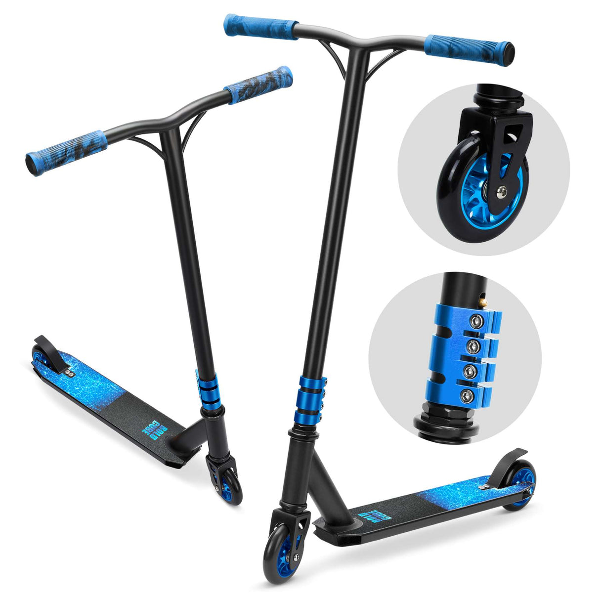 Trottinette freestyle Boldcube Deluxe - bleu foncé